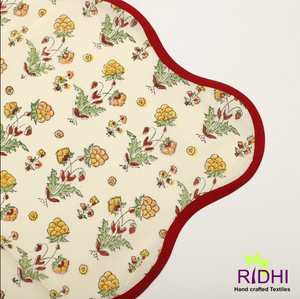 2025 Tendance Indien À La Main Bloc Imprimer 100% Pur Coton Haute Qualité Forme Carrée Pétoncle Tissu Serviette Ensemble Réutilisable - Product Image 3