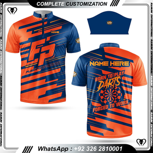 Wholesale Printed Sublimation Cornhole Jersey Quater <b>Zip</b> <b>Shirt</b> Custom Unisex Sport Clothing Quick Dry Breathable - Product Image 2