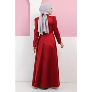 ElbiseStone Casual A-Line Gown <b>Dress</b> <b>Romantic</b> Silhouette XL Size Natural Waistline Regular Sleeves 100% Polyester - Product Image 5