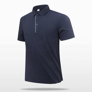 Polo chemise Senior sens hommes affaires sans couture glace soie T-shirt hommes revers haut ample mode manches courtes Fitness - Product Image 4