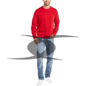 Gran oferta, sudadera térmica de lana de algodón con logotipo personalizado para hombre, sudaderas con capucha con estampado de tela de cuello redondo de invierno de algodón 100% - Product Image 3