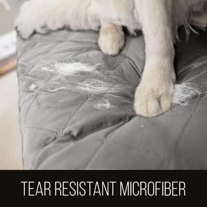 Housse de chaise réversible, housse de canapé matelassée, protection de meubles avec sangles élastiques, lavable, pour <span class=keywords><strong>fauteuil</strong></span>, enfants et animaux domestiques - Product Image 3