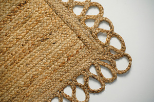 Trendy Reversible Jute Handwoven <b>Rug</b> <b>Rustic</b> Charm and Durability for Outdoor Oasis Machine Made - Product Image 6