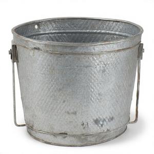 Jardinière galvanisée décorative TinHeritage avec bords en détresse pour pot de fleur en métal antique de jardin à usage décoratif - Product Image 3