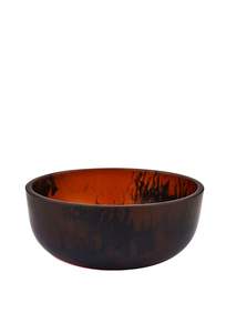 Bol de service rond en résine, orange foncé, noir, tourbillon brillant, fait à la main, vaisselle décorative pour la cuisine, écologique, d'origine indienne - Product Image 2