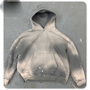 Haute qualité 420GSM lavage à l'acide hommes sweats à capuche vierges 100% coton en détresse surdimensionné pull à capuche impression d'écran personnalisée - Product Image 4