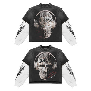 เสื้อยืดคอกลมผู้ชายแบบใหม่ สั่งทำได้ คุณภาพสูง ผ้าฝ้าย 100% แขนยาว พิมพ์ลายสกรีน ดีไซน์โอเวอร์ไซส์ เสื้อยืดผู้ชาย - Product Image 3