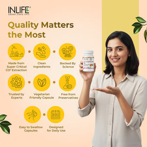 Aceite de semilla de espino amarillo INLIFE (500mg) Omega 3,6,7,9-30 Cápsulas vegetarianas Suplemento en cápsula vegetariana/HPMC rellena de líquido - Product Image 4