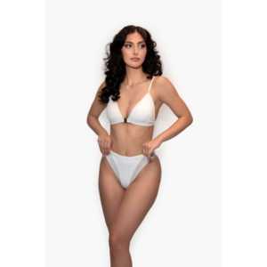 Traje de Baño Lumija Michela, Bikini Blanco con Parte Inferior y Colección de Ropa de Playa, Talla S, Estampado Lilium - Product Image 6