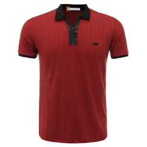 Polo personalizable para hombre, Camiseta ajustada con diseño de cremallera, logotipo sólido, liso, negro, manga corta, cómoda, transpirable - Product Image 4