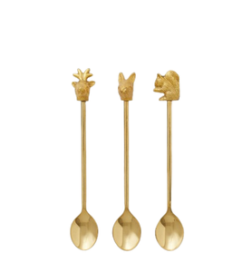 Cucharas y cucharas de té de latón al por mayor indio mango de Reno cuchara chapada en plata dorada uso personalizado para restaurante - Product Image 6