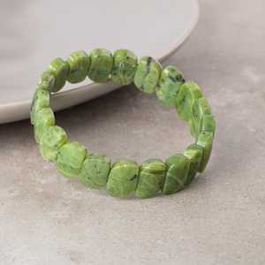 Bracelet en pierre naturelle de jade, coupe spéciale large - Product Image 3