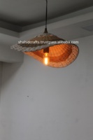 Conception de parapluie tissage pendentif lampe suspendue dernière conception. Couleur naturelle avec le fabricant et l'exportateur enduits de laque.