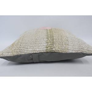 <b>Beige</b> Woven Wool Pillow 16x16 Inch Eco Friendly Non-Slip Decorative <b>Cushion</b> Vintage Embroidered Square Print Portable Bedding - Product Image 5