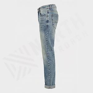 Jeans Holgados de Estilo Hip Hop para Hombre, Lavados, Desgastados, Gruesos, de Corte Recto, al por Mayor, Personalizados - Product Image 3