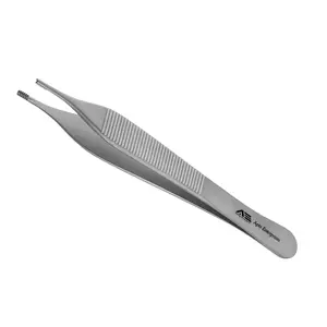 Venta al por mayor Adson Tissue Forceps 1x2 dientes de alta calidad de acero inoxidable Adson Brown pinzas instrumentos quirúrgicos