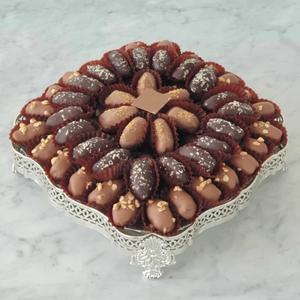 Argenterie en métal Plateau à chocolat Design marbveleux Forme personnalisée Métal Miroir Poli Plateau pour aliments - Product Image 2