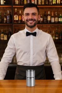 จิกเกอร์ค็อกเทลสแตนเลสสตีลแบบสองชั้น สไตล์โมเดิร์นวินเทจ เป็นมิตรต่อสิ่งแวดล้อม ได้รับการรับรอง สำหรับเครื่องดื่ม ใช้ในบาร์ - Product Image 4