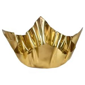 Bol à dattes en métal islamique arabe pour la décoration de table du Ramadan, plat de service pour fruits secs, décoration élégante pour la maison - Product Image 2