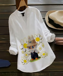 DERNIÈRE RAYON COLLER + IMPRIMÉ NUMÉRIQUE TOP VÊTEMENT DÉCONTRACTÉ PRIX DE GROS VÊTEMENT ETHNIQUE - Product Image 1