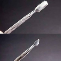 Poussoir et cuillère à cuticules en acier inoxydable pour manucure et pédicure