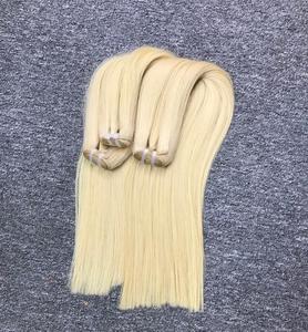 Couleur droite naturelle #60 Extensions de cheveux humains 100% fabriqués à partir de faisceaux de trame humaine bruts sans fibres ni enchevêtrements - Product Image 4