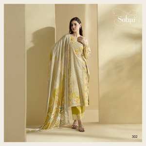 Kimora Sohni Trendy Digital Printed Lawn Cotton Salwar Kameez Ropa india y pakistaní para ocasiones de fiesta - Product Image 1