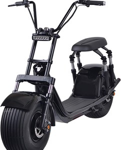 Ciclomotor eléctrico de grado industrial más vendido de 2000W, neumático grueso de 40 MPH, velocidad máxima de 50 millas, rango de crucero, disco dual OEM listo para enviar - Product Image 1