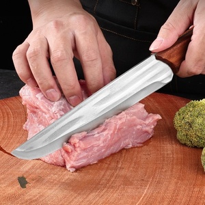 Venta al por mayor personalizado OEM ODM fábrica de cubiertos profesional Damasco portátil uso al aire libre Camping cuchillo de caza cuchillo recto - Product Image 4