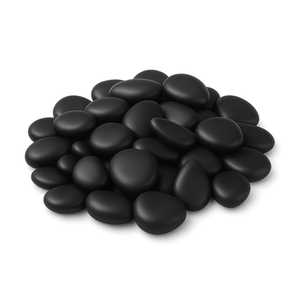 Nero 2-5cm ciottoli e ciottoli 80 pz plastica arrotondati opachi pietre per vasi acquari giardini - Product Image 1