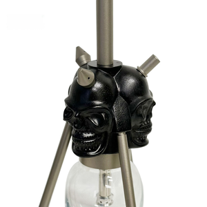 Set de Hookah de Aluminio de 47 cm con Diseño de Trípode y Tres Cabezas de Calavera, Kit Completo de Shisha para Bares y Salones - Product Image 4