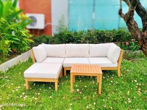 Ensemble de canapé élégant pour meubles de jardin intérieur/extérieur avec pouf ciblé pour un confort optimal - Product Image 2