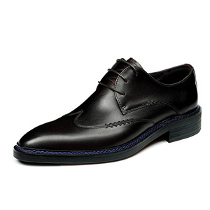 รองเท้าลำลองหนังคุณภาพสูงพร้อมโครงสร้างยืดหยุ่นและพื้นรองเท้าระบายอากาศได้ดี รองเท้าธุรกิจสำหรับผู้ชาย รองเท้าใส่ได้ทุกวัน - Product Image 1