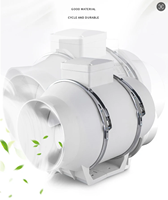 Ventilateur centrifuge en ligne 4'' avec pales en plastique, moteur EC, pour ventilation domestique, hydroponie, montage mural ou fenêtre, 30W 225CFM