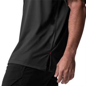 Camiseta de entrenamiento de gran tamaño de Color sólido Camiseta de gimnasio de rendimiento Camiseta de entrenamiento atlético de ajuste cuadrado antimicrobiano que absorbe el sudor - Product Image 4