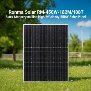 Panneau solaire monocristallin haute efficacité Ronma Solar RM-450W-182M/108T noir 550W 182mm d'origine américaine - Product Image 3