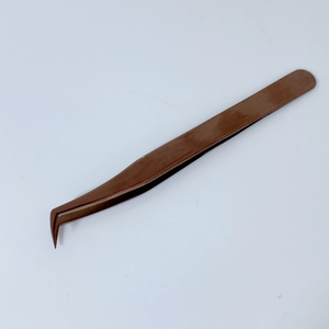 แหนบถอนขนตาพลาสม่าสีโรสโกลด์แหนบหนีบขนตาแบบตรงและโค้งงอ - Product Image 2