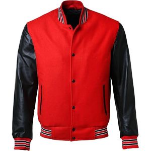 Fabricants OEM Logo personnalisé Écussons Lettre Baseball Jacket 100% coton Hommes recadrée Broderie Varsity Jacket Puff Casual - Product Image 1