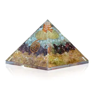 Groothandel Kristal Energie Piramide Amethist Orgone Piramide Orgoniet Spirituele Genezing Voor Positieve Energie Kristallen Genezing Chakra