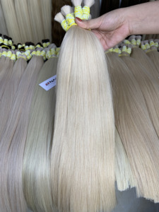 NASA Hair Bac Ninh Raw Blonde PLA02 Bulk High Quality 100% Virgin Natural Vietnamese Human Hair Machine Double Weft Extension - Product Image 6