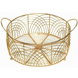 Round Wire Basket for Storage for Multi Purpose Kitchenware and Tableare Golden Basket for Storage As <b>Organising</b> Basket - Product Image 6