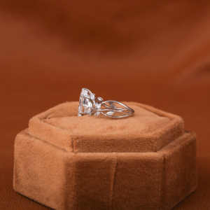 Anillo de compromiso de lujo chapado en oro macizo de 14KT, 2,0 CT, corte Marquesa, Diamante cultivado en laboratorio, elegante anillo de regalo clásico, certificado IGI - Product Image 2