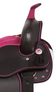 Type anglais le plus vendu course de chevaux selle western équestre en cuir baril course piste Tack pour trail équitation synthétique - Product Image 4