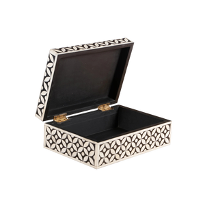 Luxury <b>Decorative</b> Jewelry <b>Storage</b> <b>Box</b> with Floral Inlay Design – Handmade Keepsake Organizer - Product Image 2