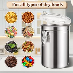 Recipiente Hermético de Acero Inoxidable para Almacenar Café, Té y Alimentos, para Cocina, Hogar, <span class=keywords><strong>Hotel</strong></span>, Restaurante - Product Image 3