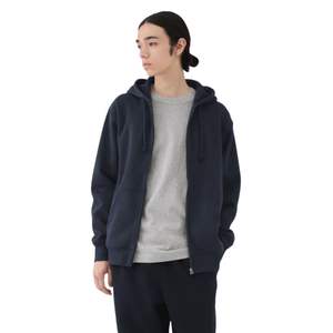 Sweat à capuche à fermeture éclair en polaire solide pour hommes 100% coton avec poche coupe-vent imperméable coupe régulière hiver - Product Image 3