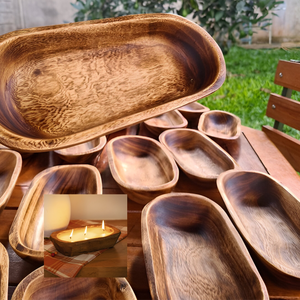 Fabriqué à la main rustique en bois naturel t-light support écologique confortable décor à la maison bougeoir en bois pour l'ambiance de noël - Product Image 5