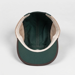 Gorra de malla verde de 5 paneles unisex transpirable para exteriores, informal, de béisbol, al por mayor, con logotipo personalizado, alta calidad, OEM, ODM, MOQ bajo - Product Image 5
