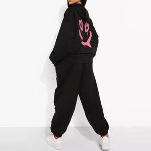 Nueva moda diseño personalizado Jogging Slim Fit ropa informal de invierno conjunto de 2 piezas Joggers conjunto de chándal de mujer - Product Image 2