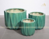Art-Home Céramique Vietnam Décoration de jardin moderne en argile et glaçure Pots de fleurs Jardinières pour intérieur/extérieur